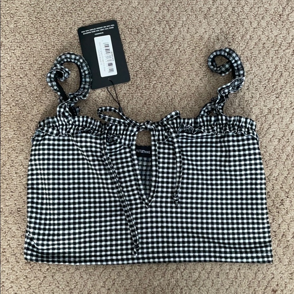 PLT Gingham Crop Top